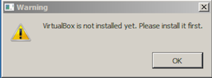 VirtualBox not installed